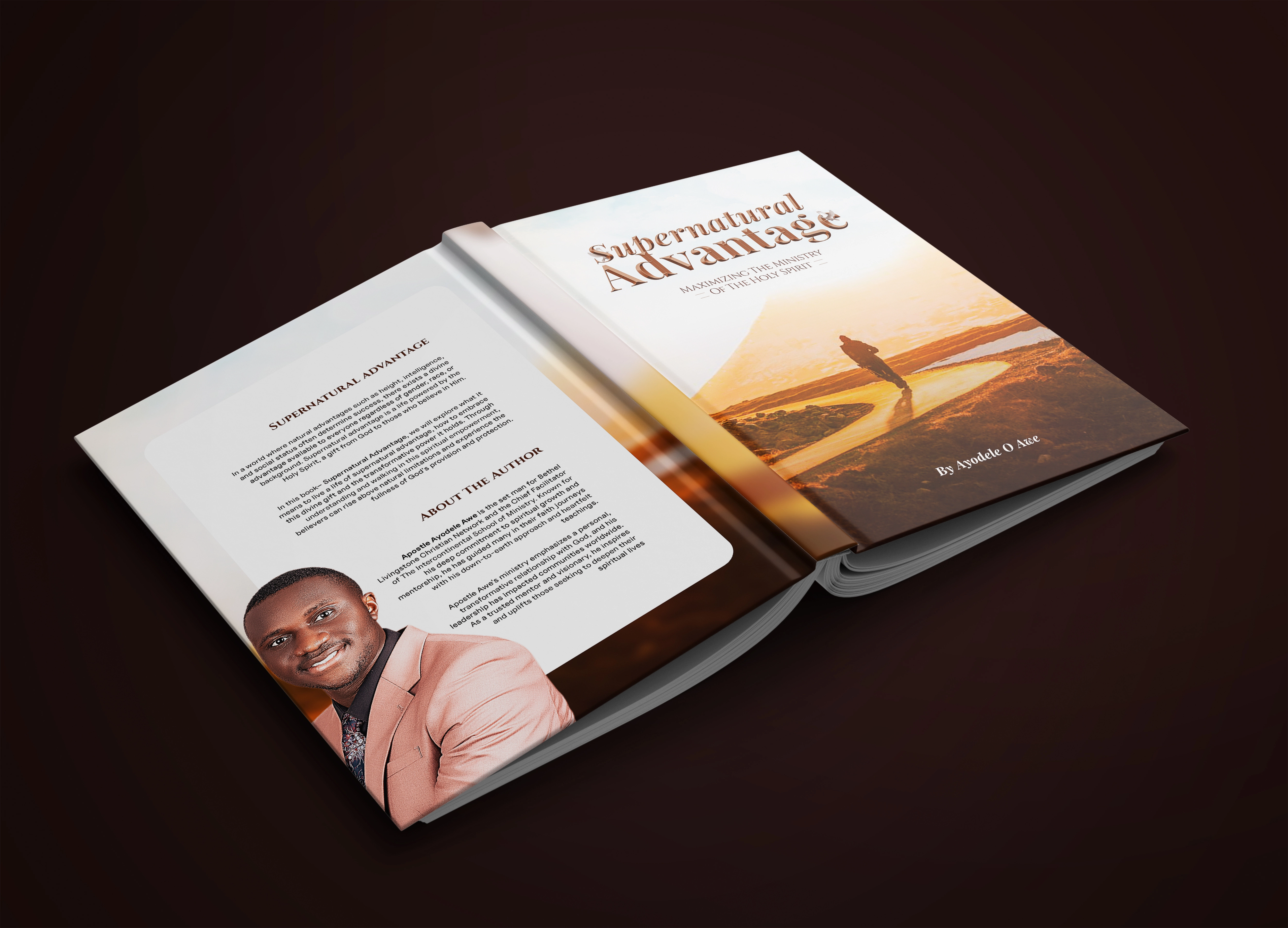 A book cover designed to visually express the believer's journey with the
                        Holy Spirit, capturing the promise of divine guidance, purpose, and spiritual
                        transformation.